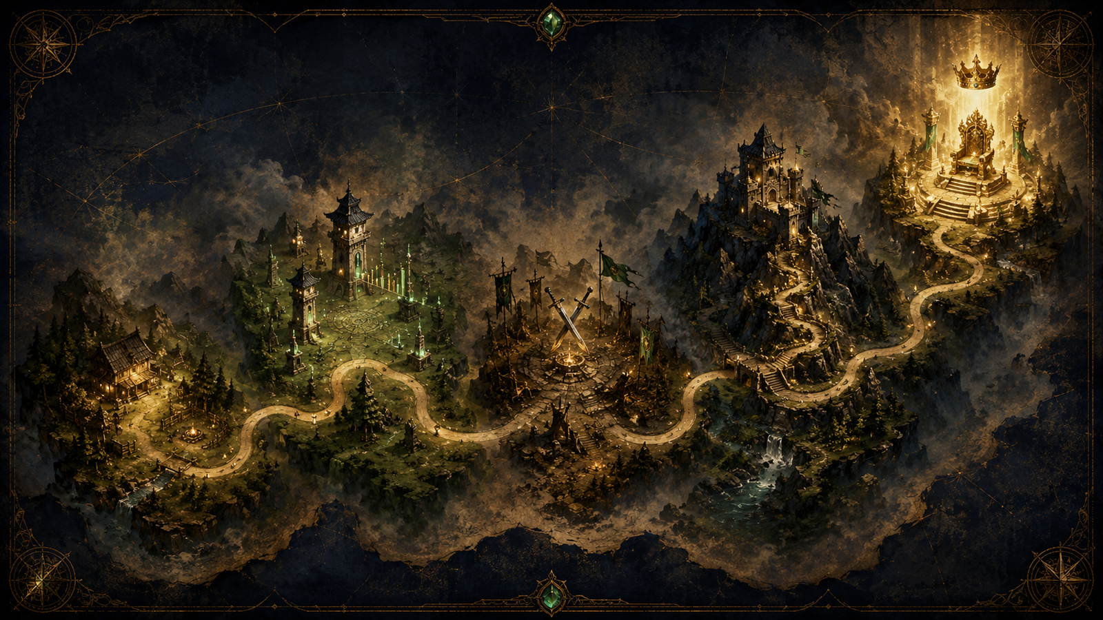 Paisaje del camino del Trader